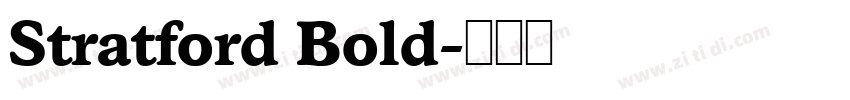 Stratford Bold字体转换